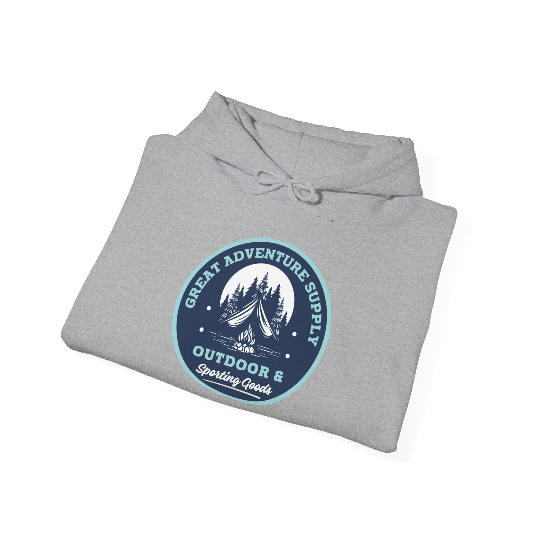 Outdoor Adventure Hoodie — "Great Adventure Supply" Graphic Pullover