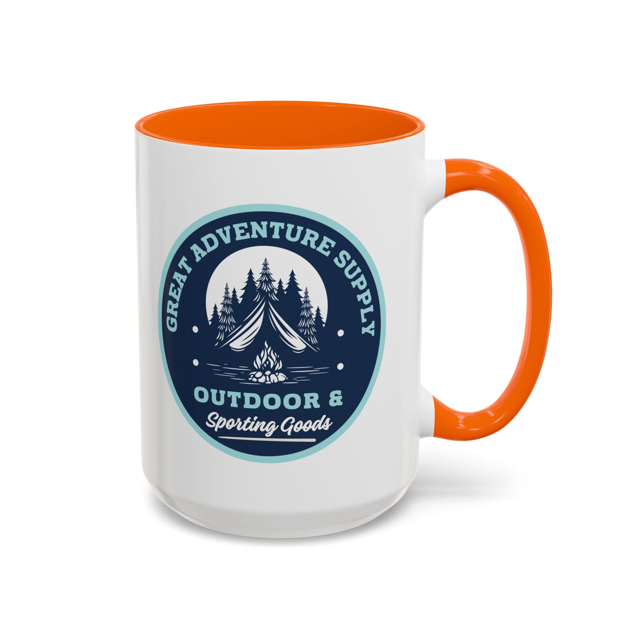 Outdoor Adventure Coffee Mug — Great Adventure Supply Campfire Design (11/15oz)