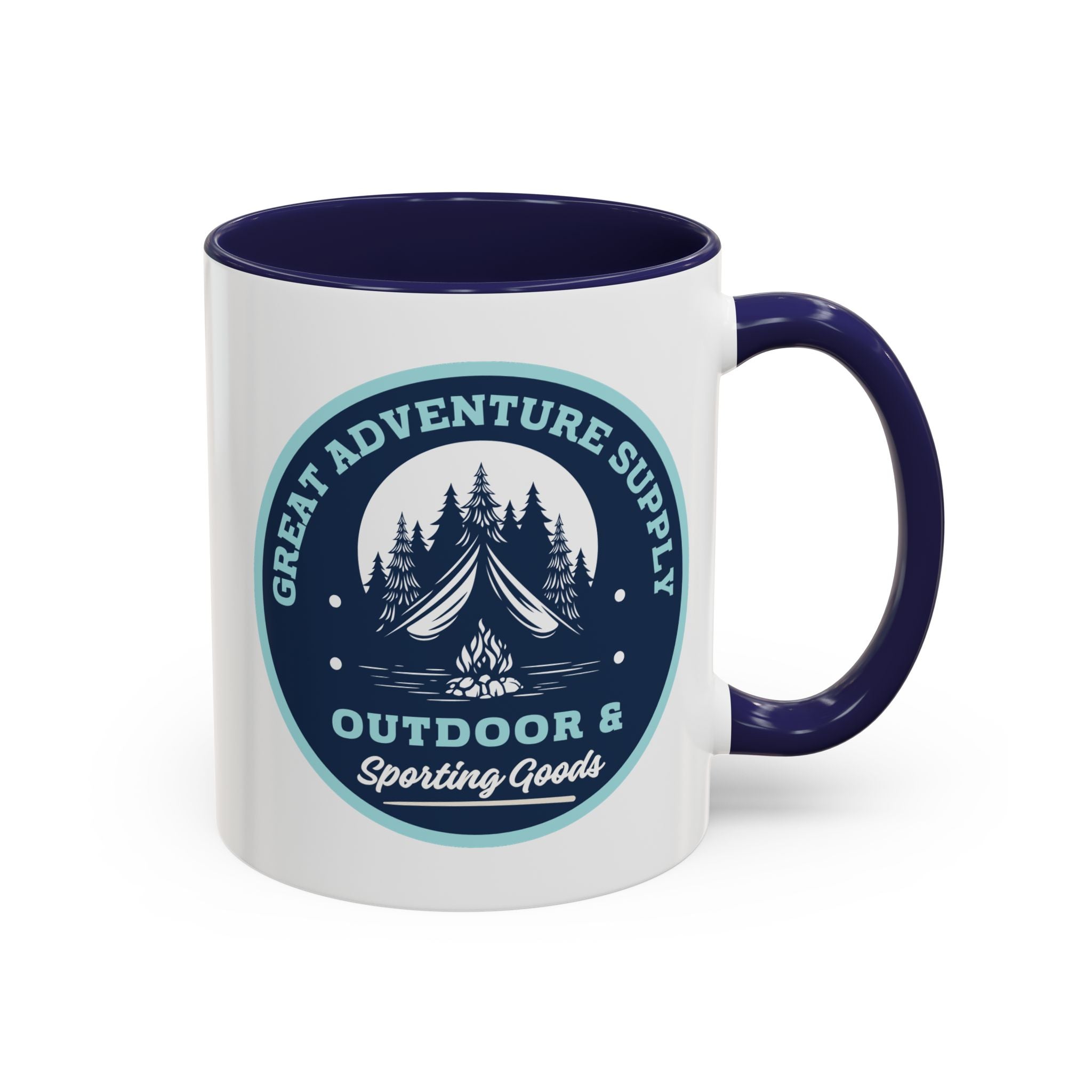 Outdoor Adventure Coffee Mug — Great Adventure Supply Campfire Design (11/15oz)