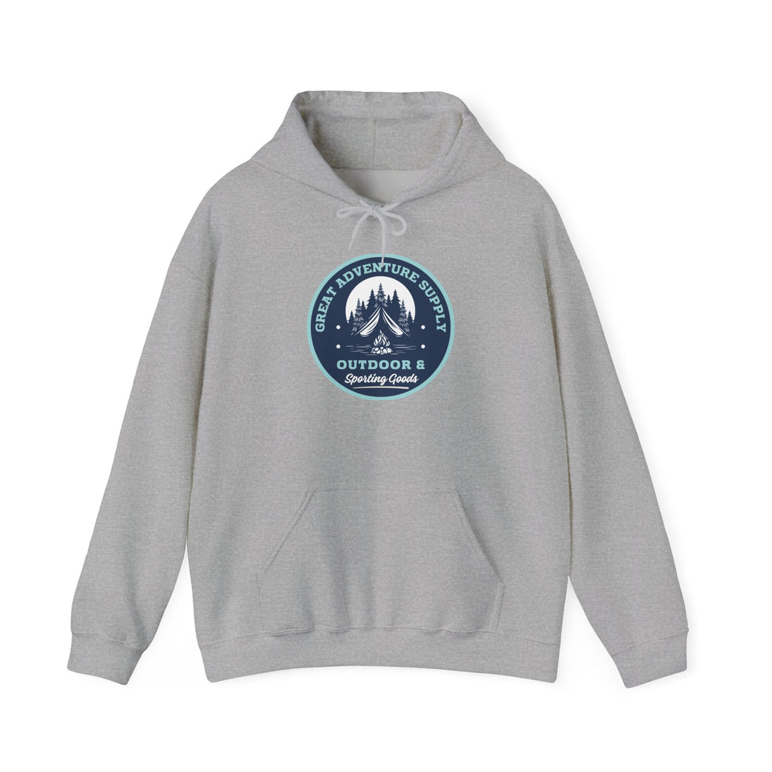 Outdoor Adventure Hoodie — "Great Adventure Supply" Graphic Pullover
