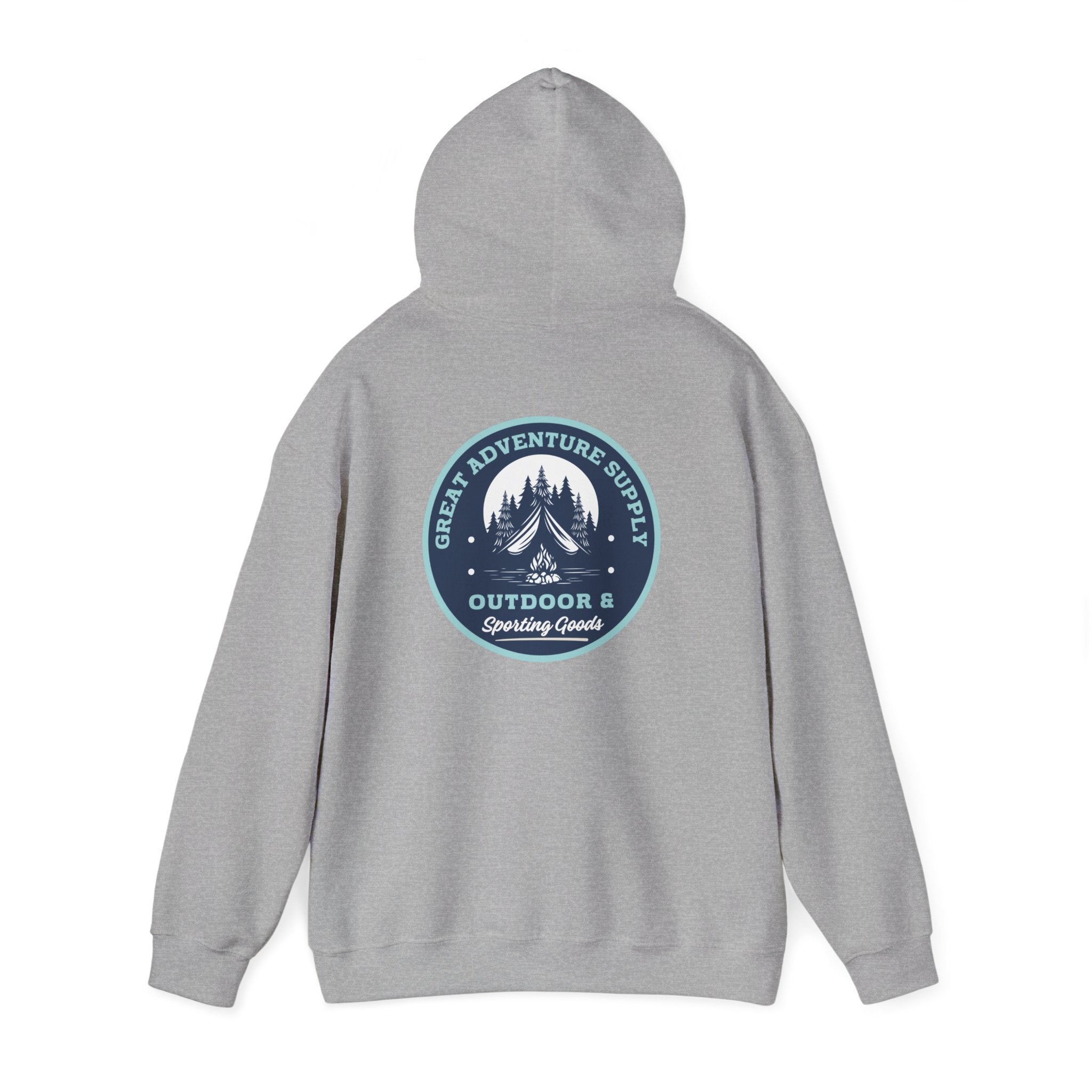 Outdoor Adventure Hoodie — "Great Adventure Supply" Graphic Pullover