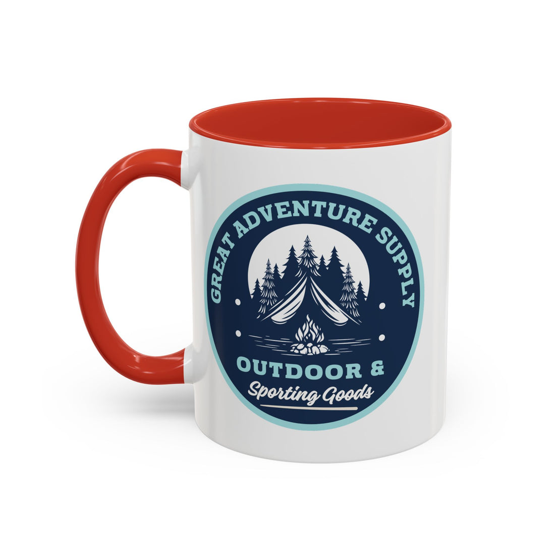 Outdoor Adventure Coffee Mug — Great Adventure Supply Campfire Design (11/15oz)
