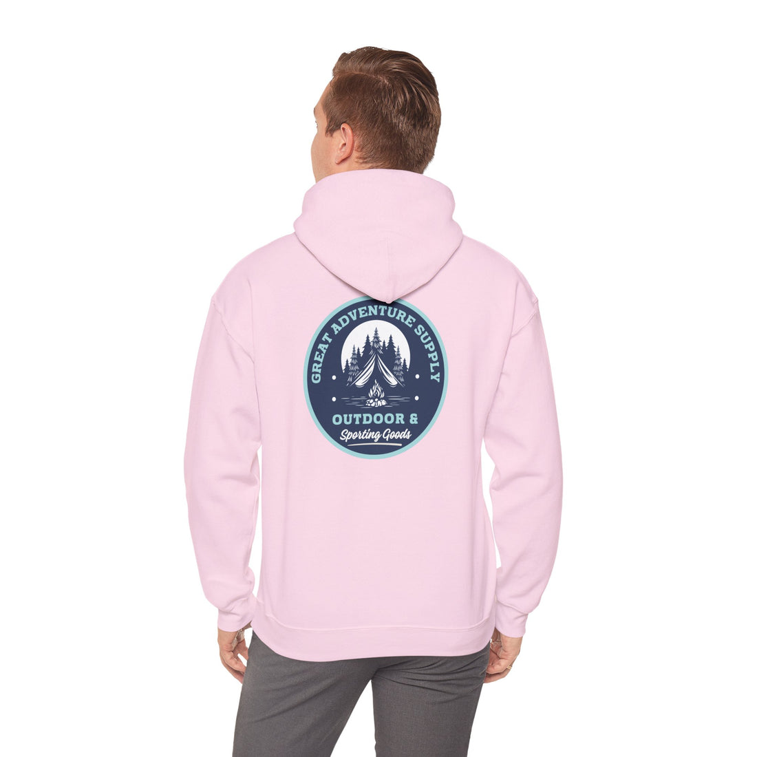 Outdoor Adventure Hoodie — "Great Adventure Supply" Graphic Pullover