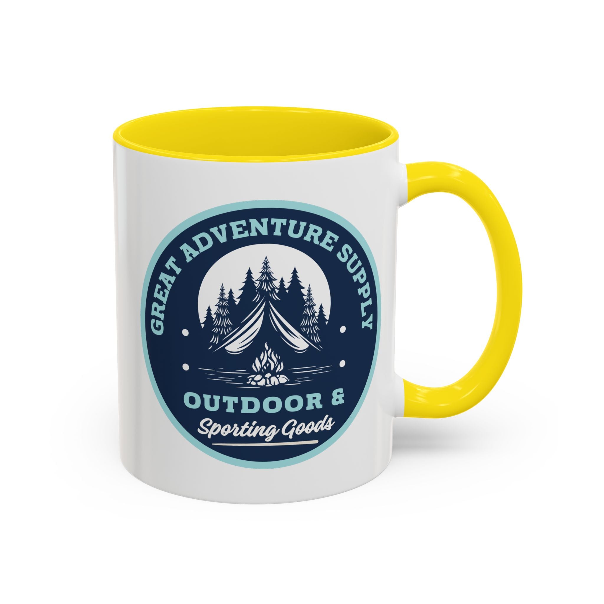 Outdoor Adventure Coffee Mug — Great Adventure Supply Campfire Design (11/15oz)