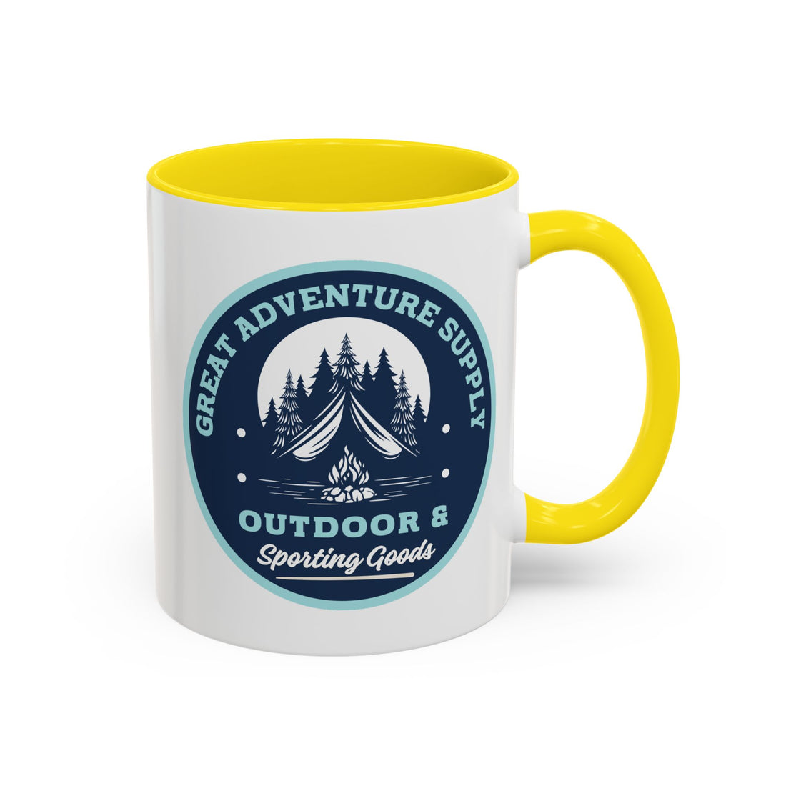 Outdoor Adventure Coffee Mug — Great Adventure Supply Campfire Design (11/15oz)