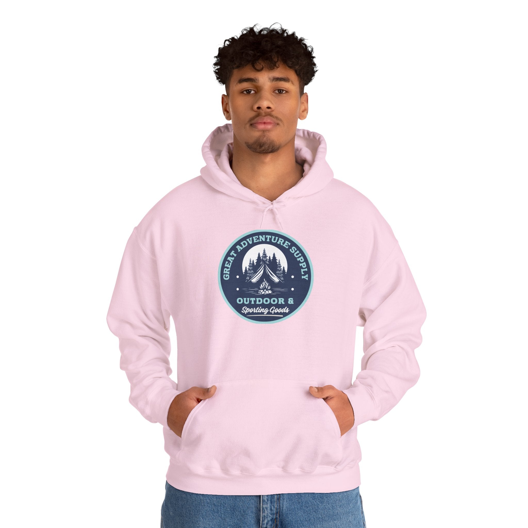 Outdoor Adventure Hoodie — "Great Adventure Supply" Graphic Pullover