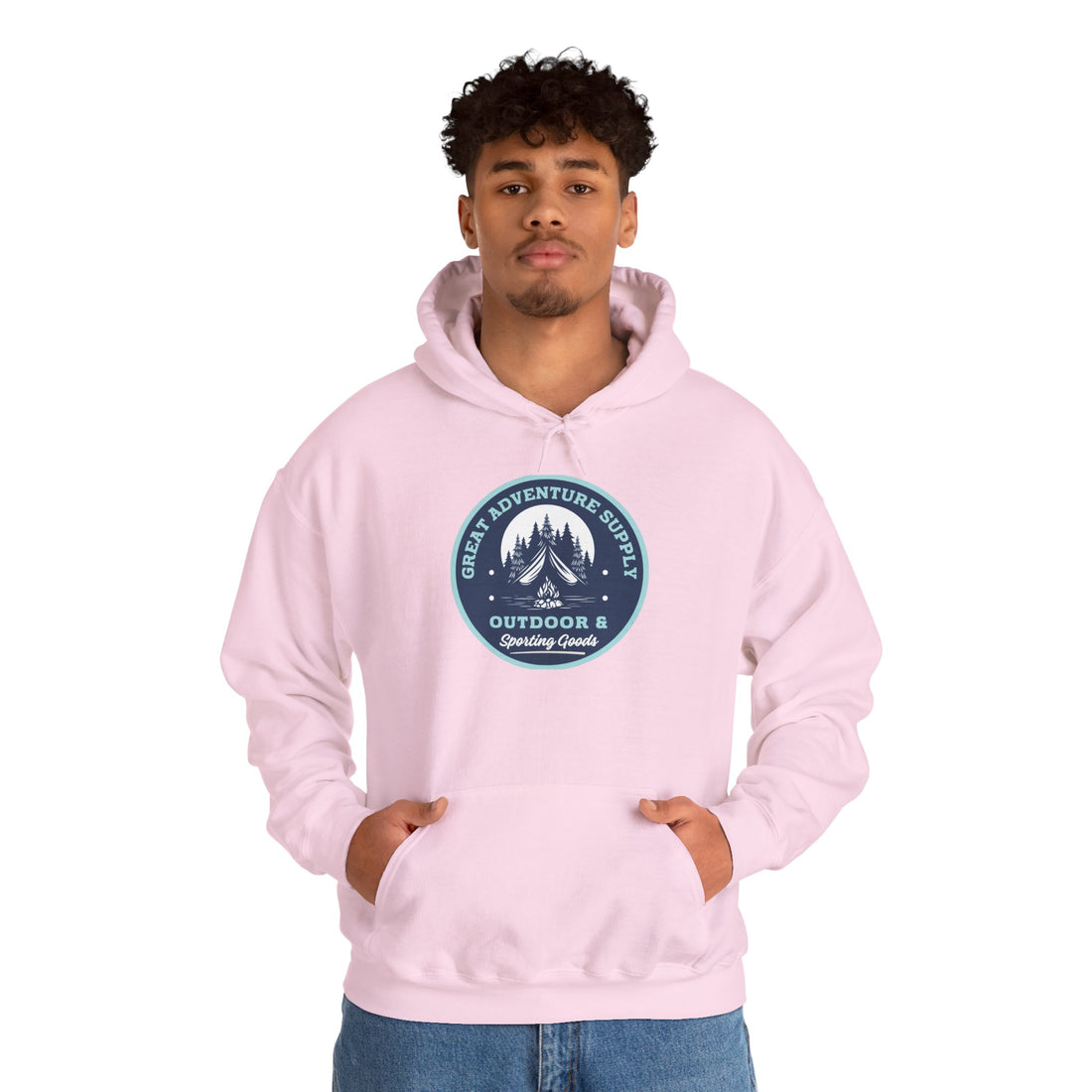 Outdoor Adventure Hoodie — "Great Adventure Supply" Graphic Pullover