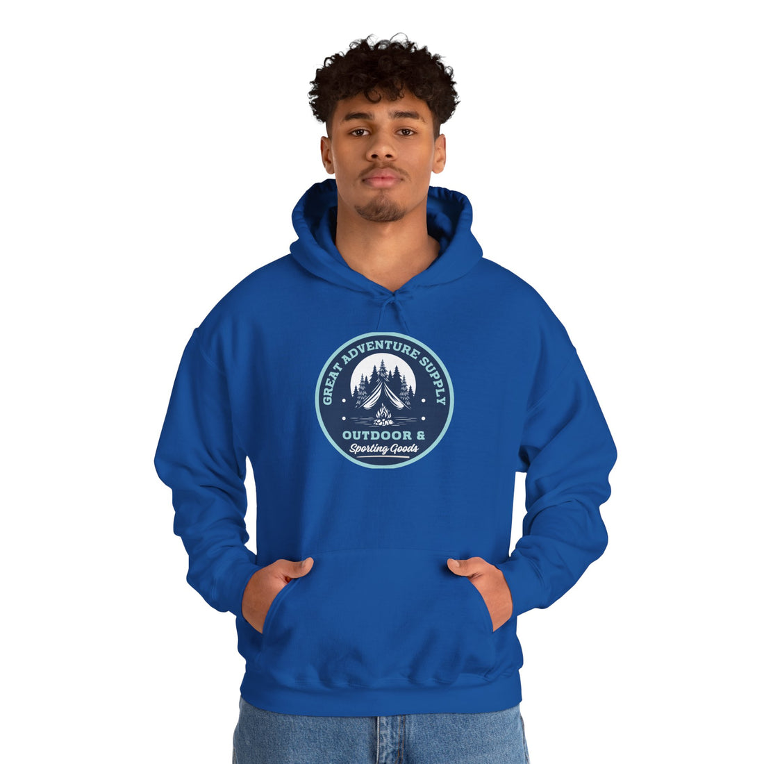 Outdoor Adventure Hoodie — "Great Adventure Supply" Graphic Pullover