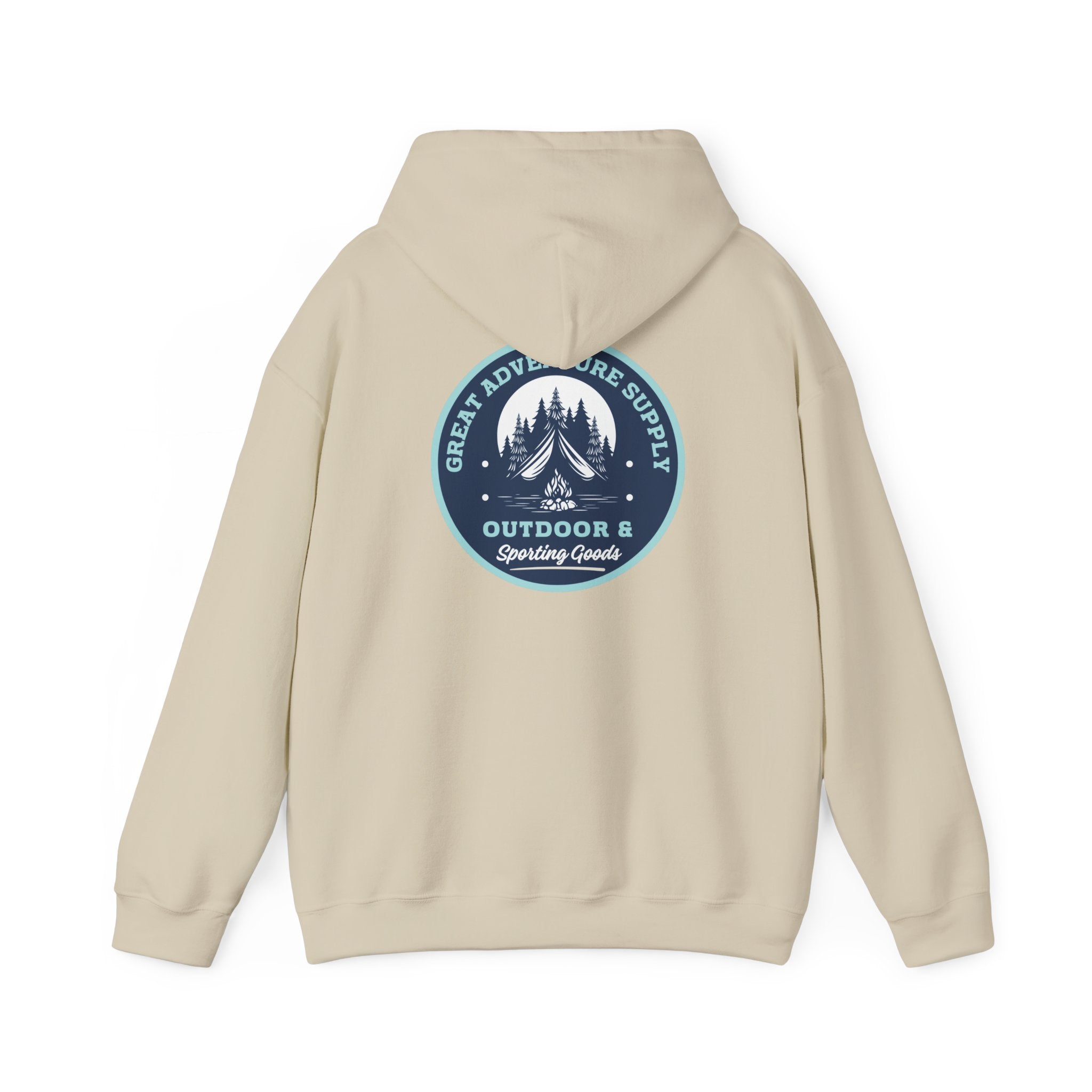 Outdoor Adventure Hoodie — "Great Adventure Supply" Graphic Pullover