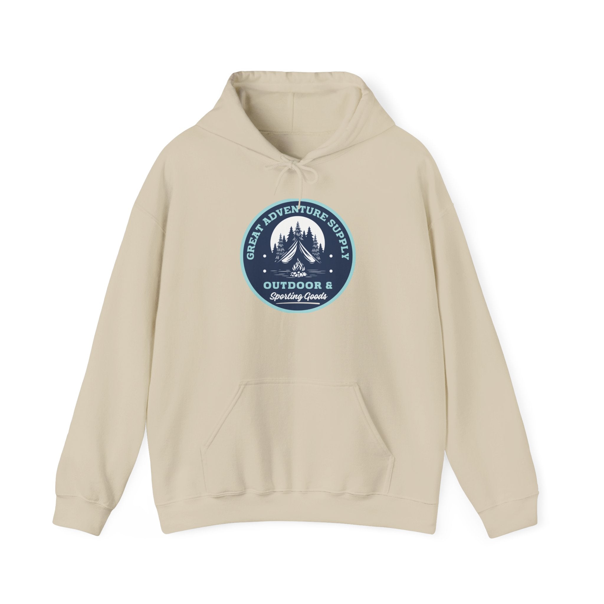 Outdoor Adventure Hoodie — "Great Adventure Supply" Graphic Pullover