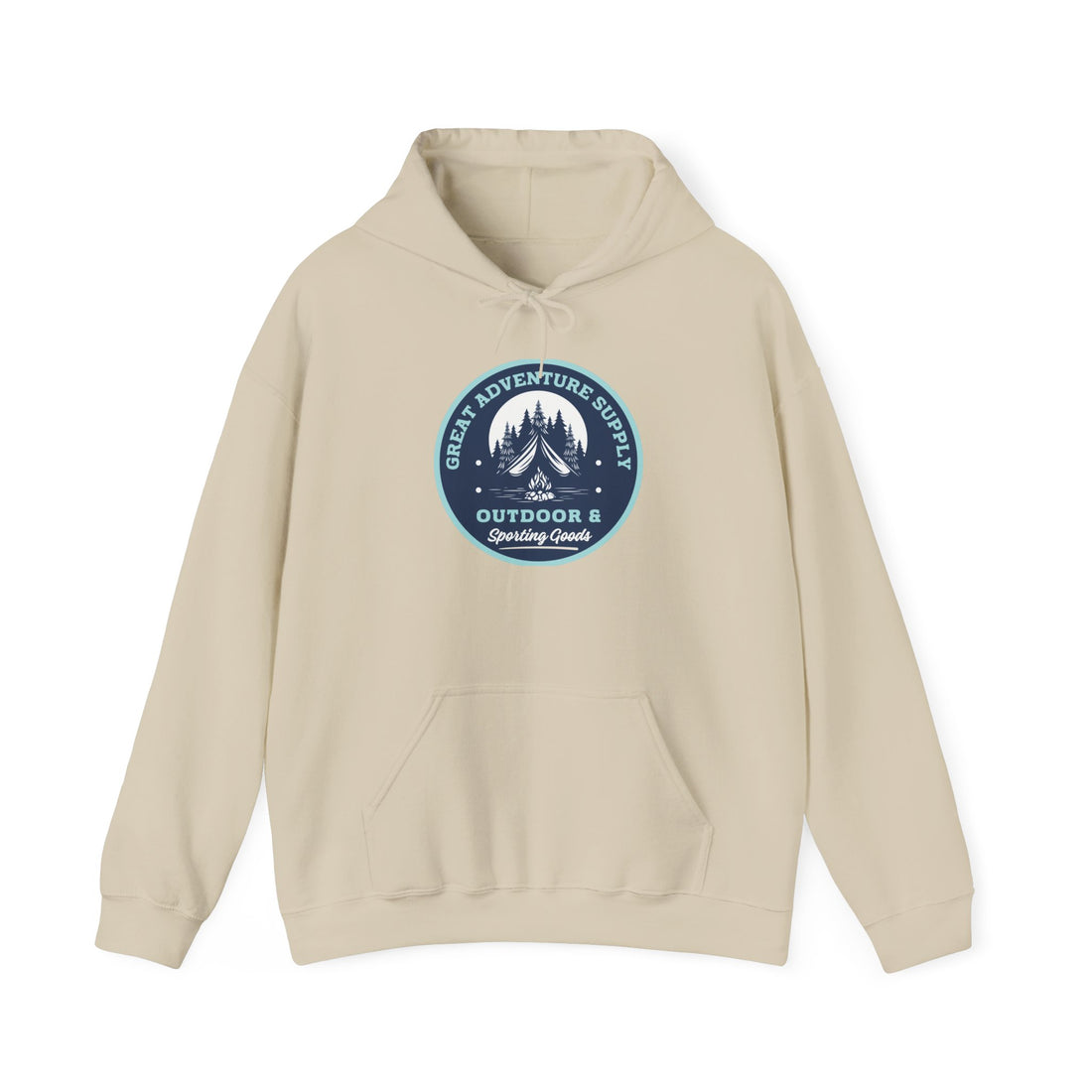 Outdoor Adventure Hoodie — "Great Adventure Supply" Graphic Pullover