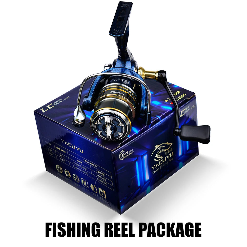 Metal Spinning Reel 5.2 Ratio Sea Fishing Boat Outdoor