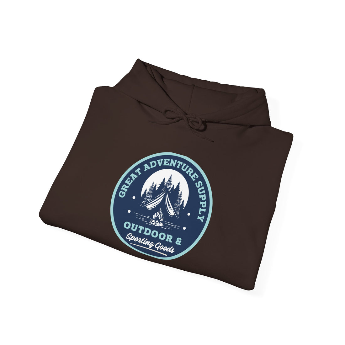 Outdoor Adventure Hoodie — "Great Adventure Supply" Graphic Pullover