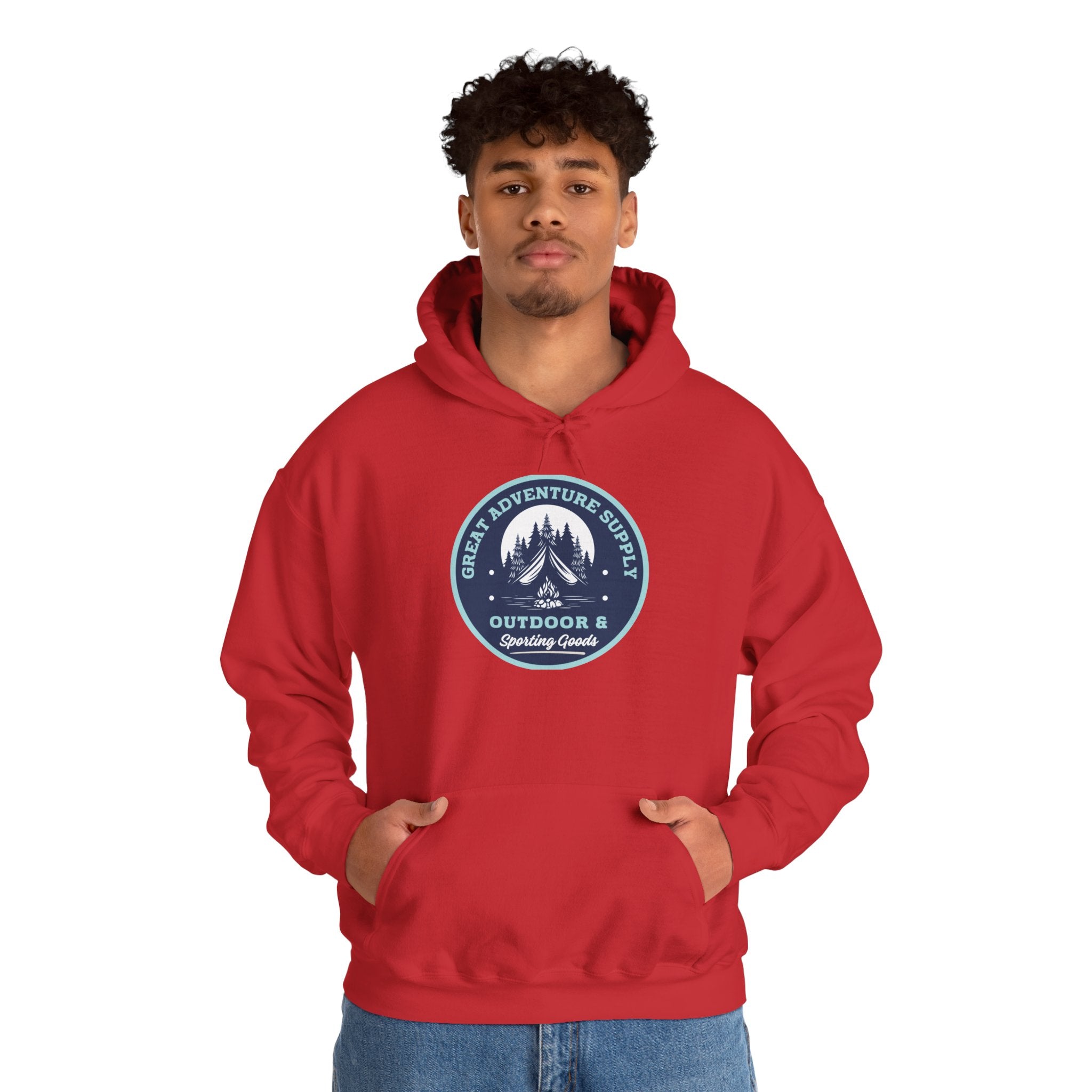 Outdoor Adventure Hoodie — "Great Adventure Supply" Graphic Pullover