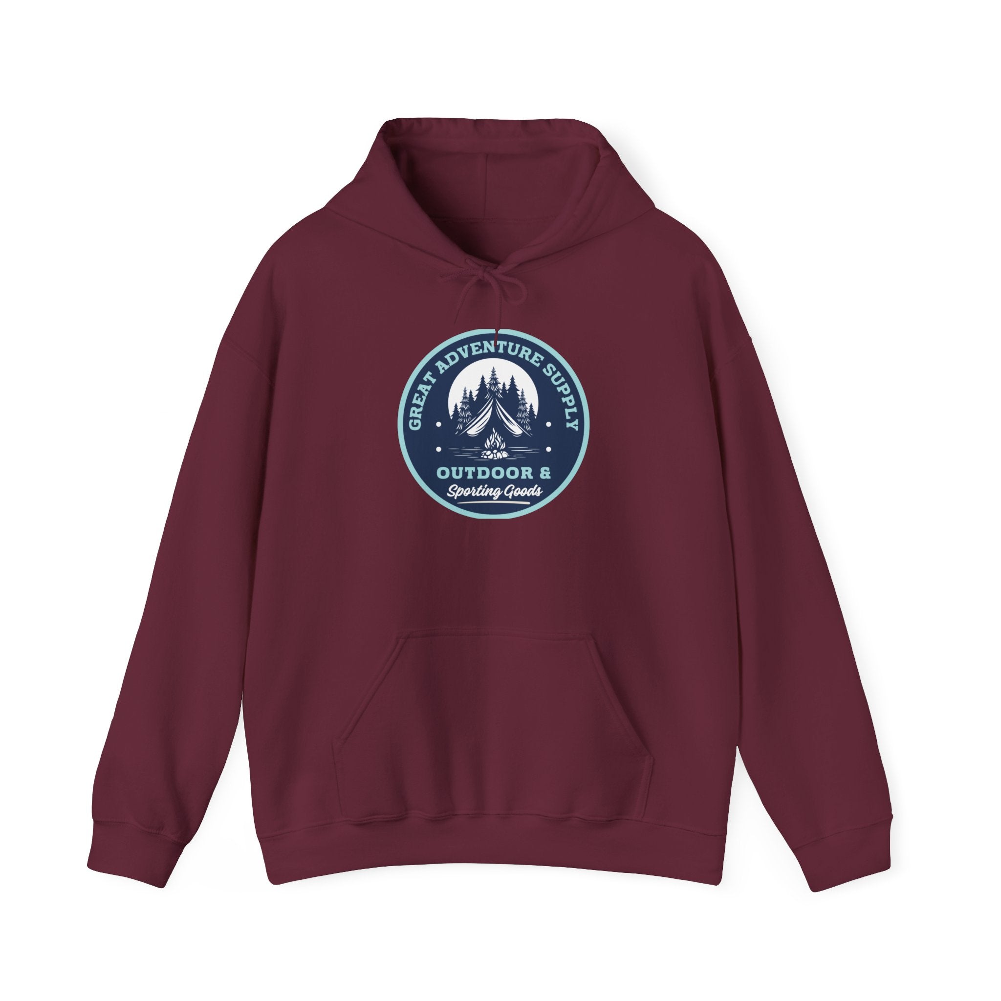 Outdoor Adventure Hoodie — "Great Adventure Supply" Graphic Pullover