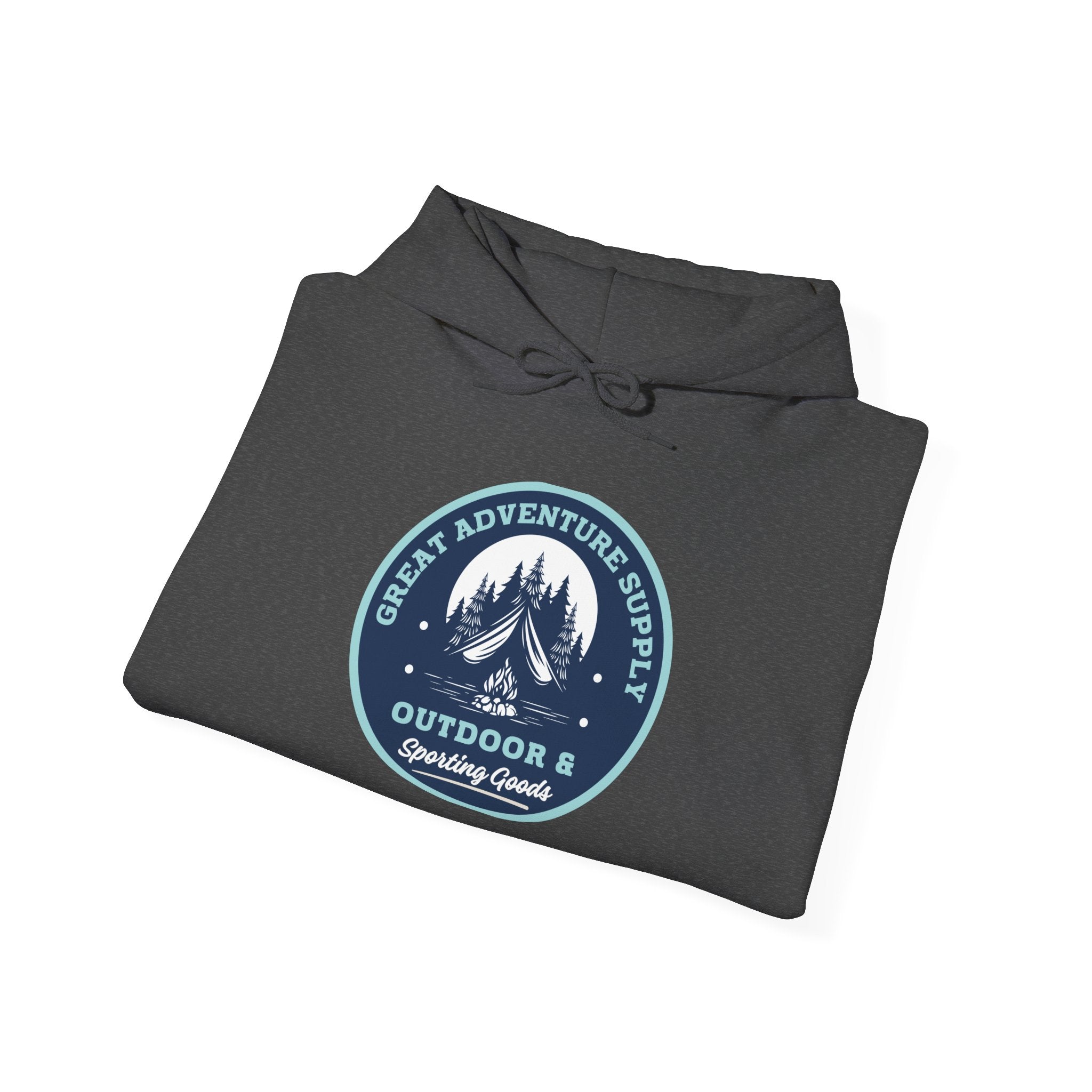 Outdoor Adventure Hoodie — "Great Adventure Supply" Graphic Pullover