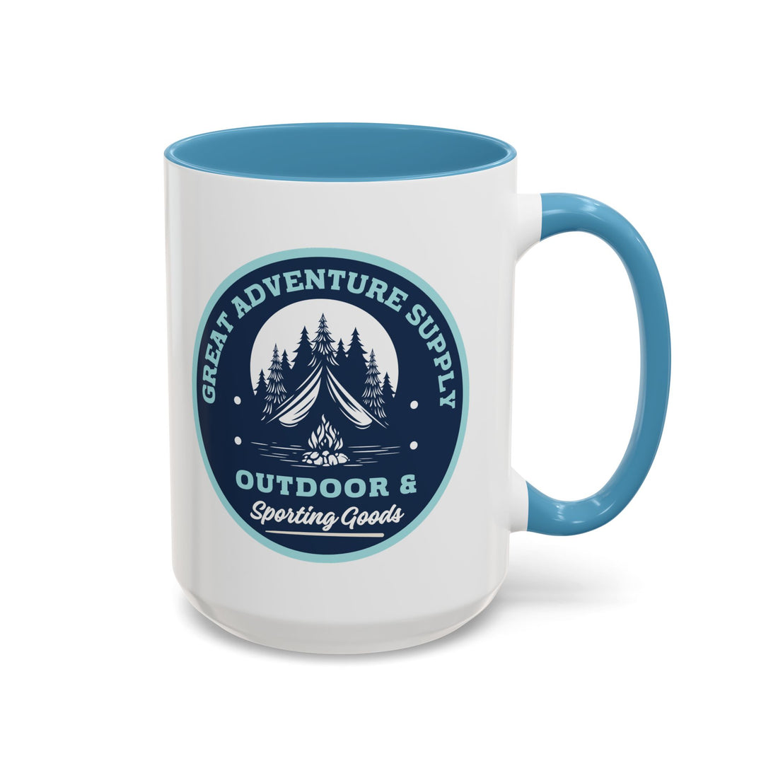 Outdoor Adventure Coffee Mug — Great Adventure Supply Campfire Design (11/15oz)