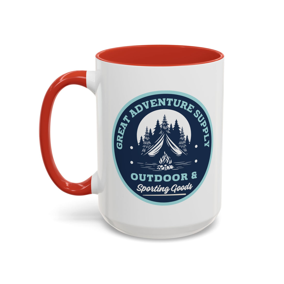 Outdoor Adventure Coffee Mug — Great Adventure Supply Campfire Design (11/15oz)