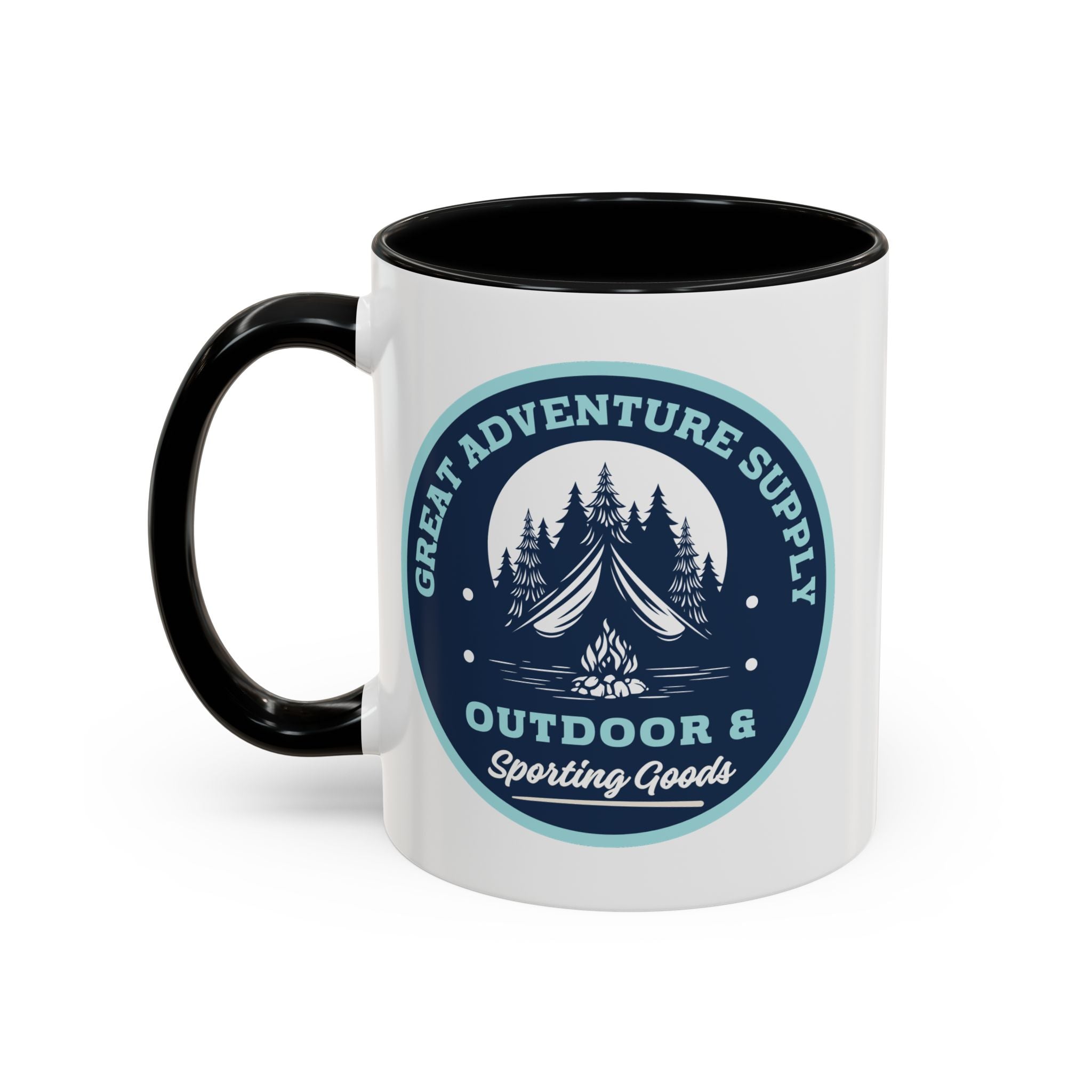 Outdoor Adventure Coffee Mug — Great Adventure Supply Campfire Design (11/15oz)