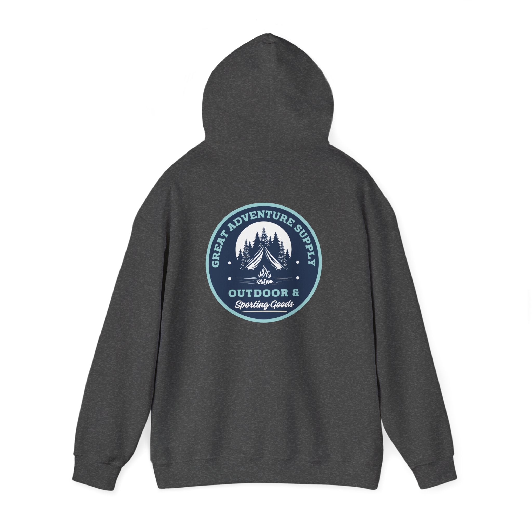 Outdoor Adventure Hoodie — "Great Adventure Supply" Graphic Pullover