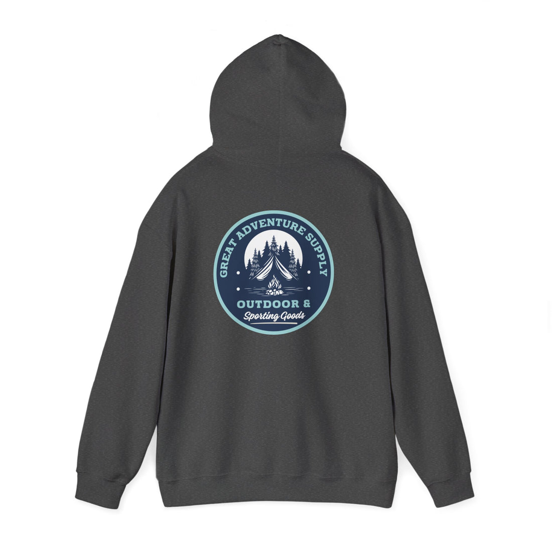 Outdoor Adventure Hoodie — "Great Adventure Supply" Graphic Pullover