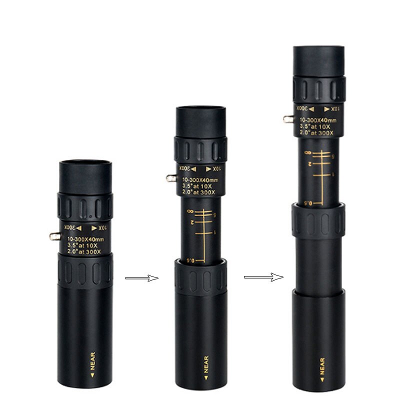 Outdoor Tactical Monocular Telescope 10 300 Zoom Camping Hiking Hunting