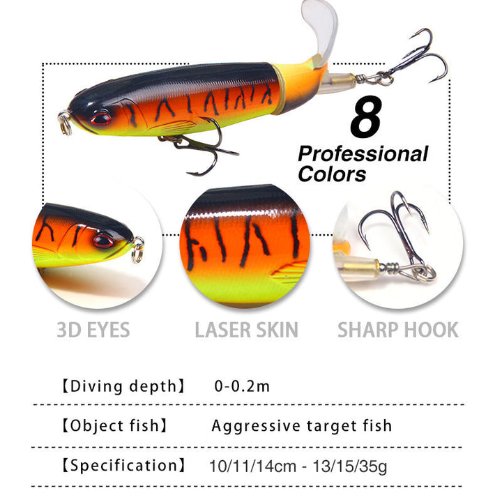 Bait Propeller Floating Pencil Lure 15g 11cm Fishing Gear