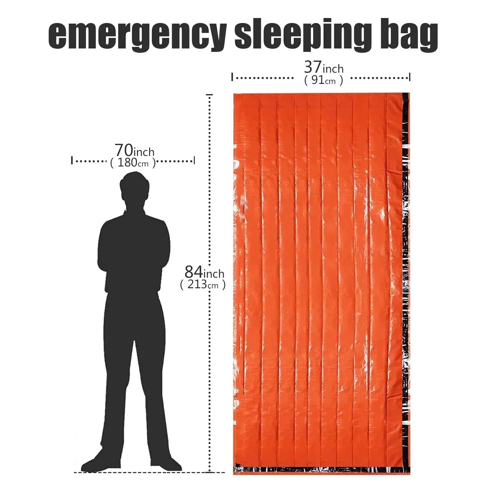 Emergency Survival Sleeping Bag Waterproof Mylar Thermal Bivy Sack