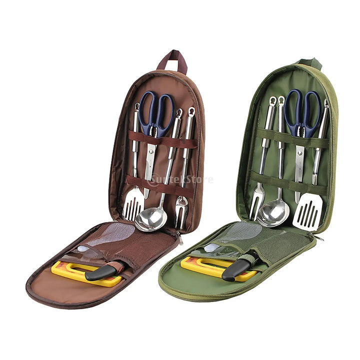 7pcs Camping Kitchen Utensil Set with Carrying Bag