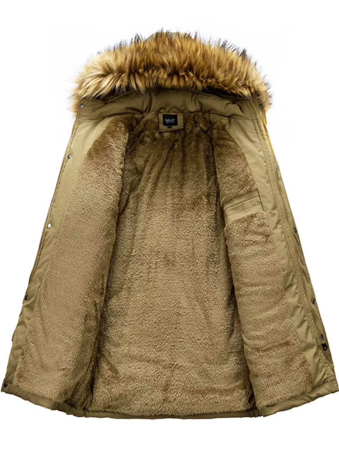 Men's Plus Size Fur Hooded Winter Parka Coat