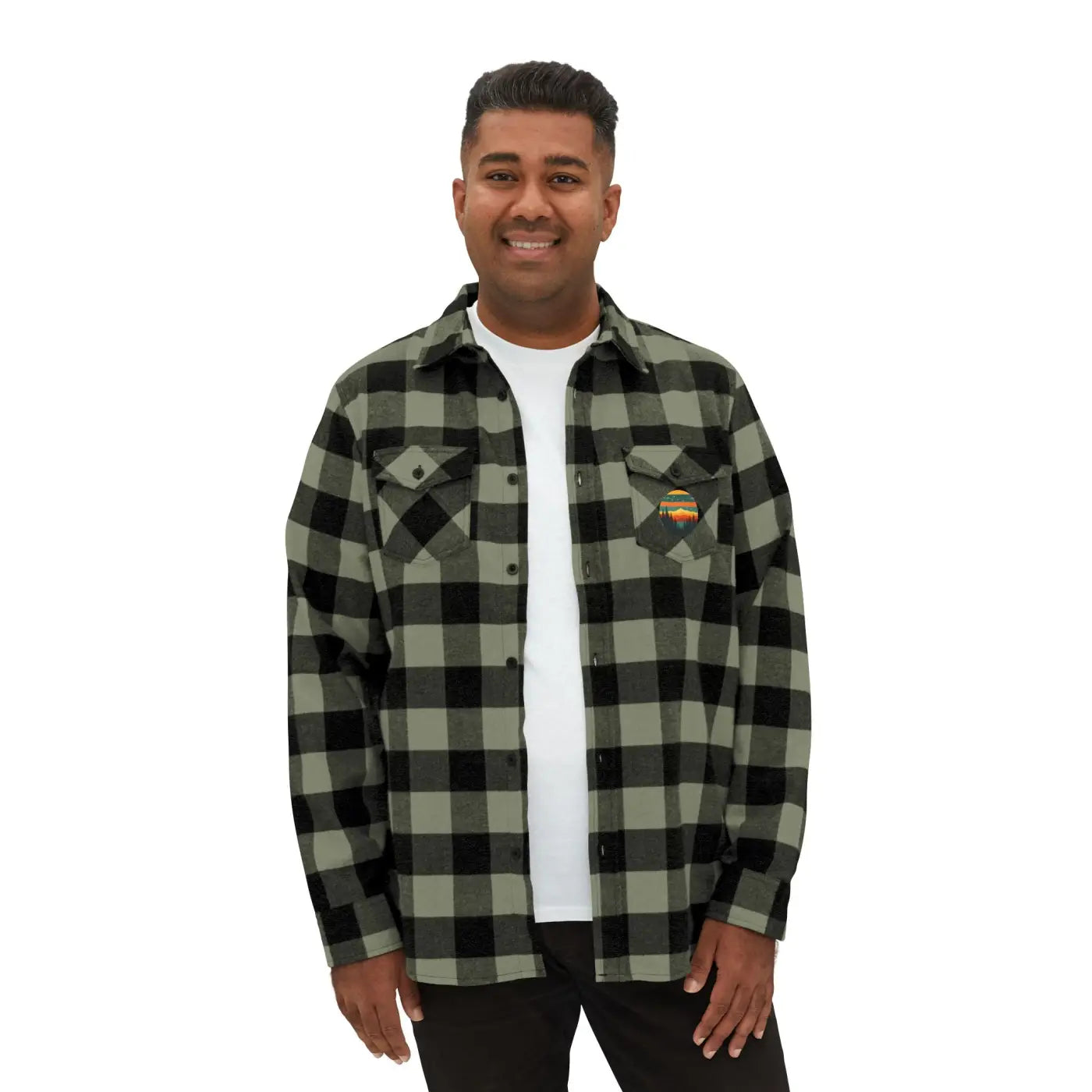 Forest Green Unisex Flannel - Brushed Cotton - DipaliZ