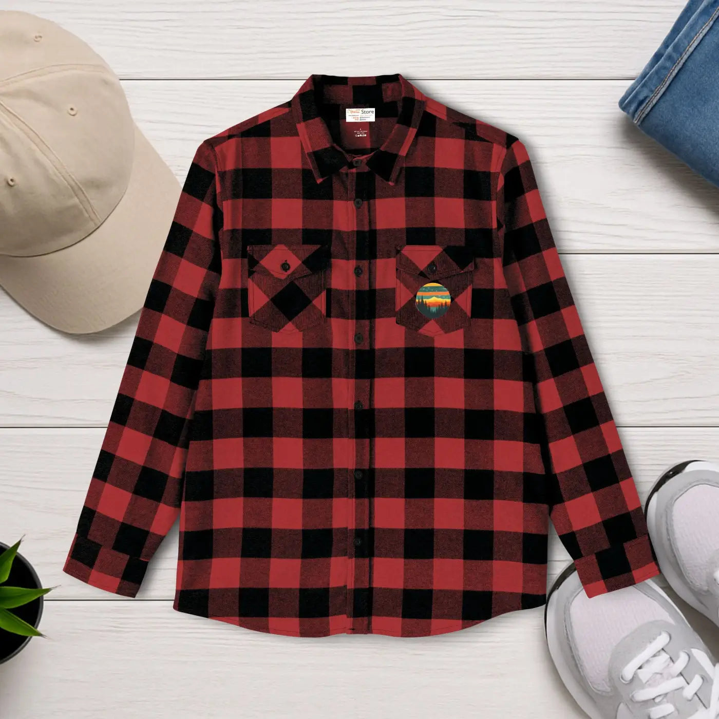Forest Green Unisex Flannel - Brushed Cotton - DipaliZ