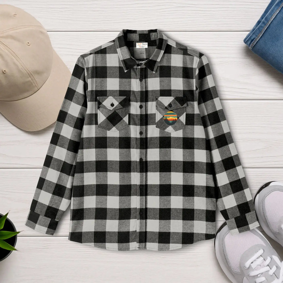 Forest Green Unisex Flannel - Brushed Cotton - DipaliZ