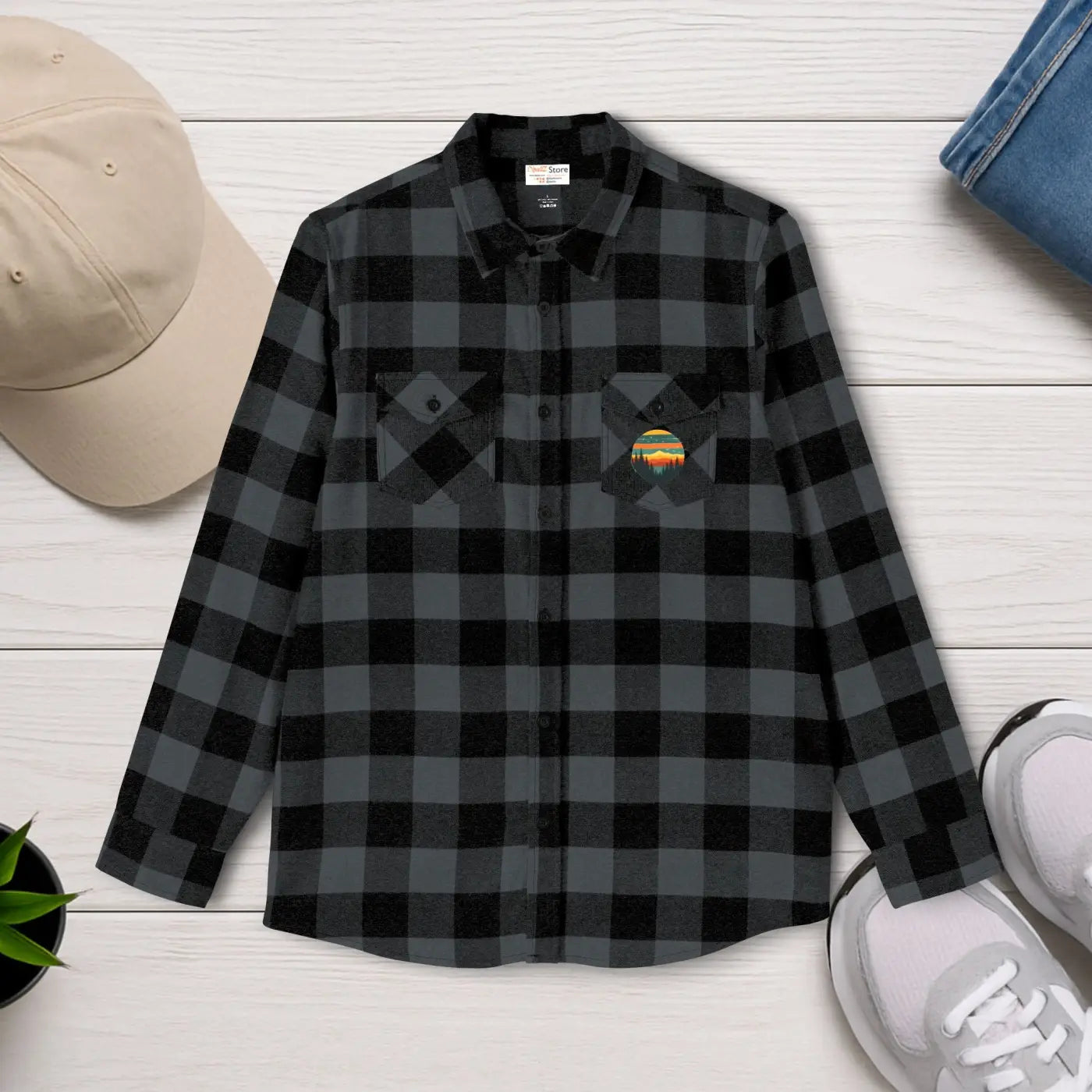 Forest Green Unisex Flannel - Brushed Cotton - DipaliZ