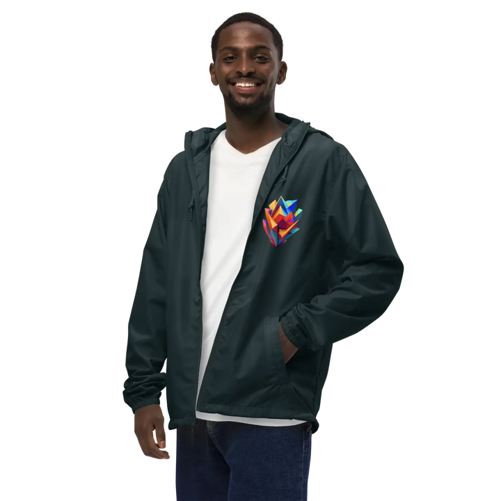 Geometric Pattern Zip Jacket Water Resistant - DipaliZ