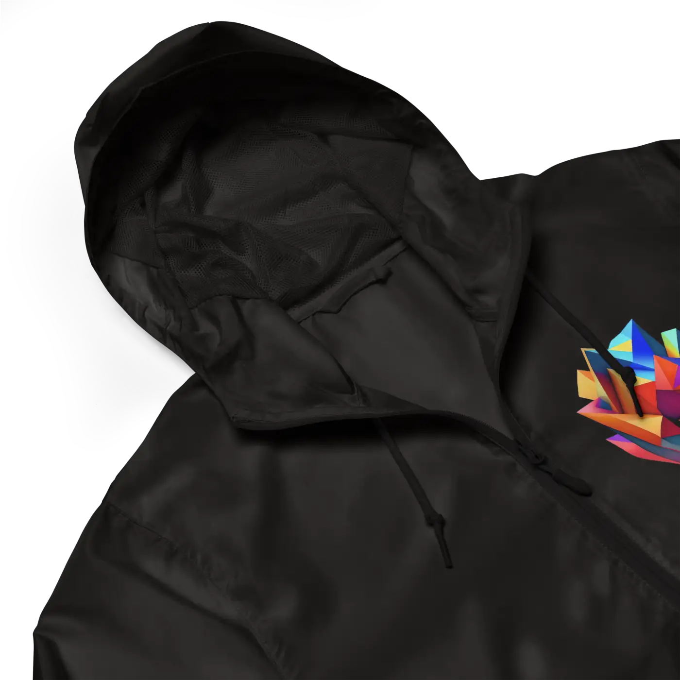 Geometric Pattern Zip Jacket Water Resistant - DipaliZ