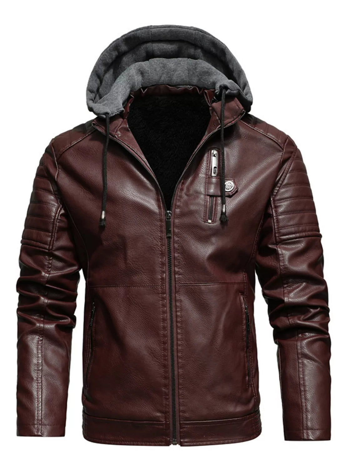Men's Plus Size Hooded Zip Up Winter Jacket