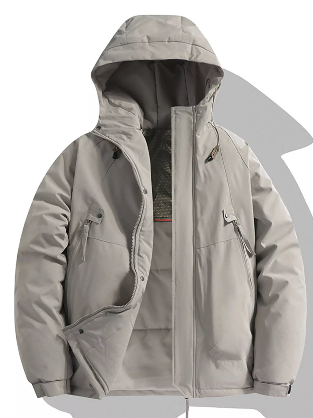 Men's Full Size Hooded Padded Winter Coat Plus Size