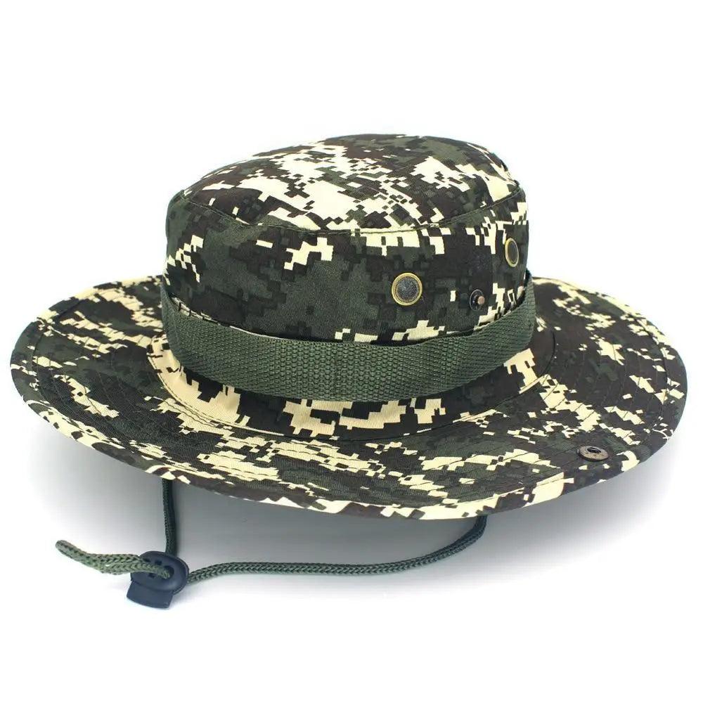 Men Adjustable Camouflage Sun Hat Outdoor UV Protection Fishing Hiking