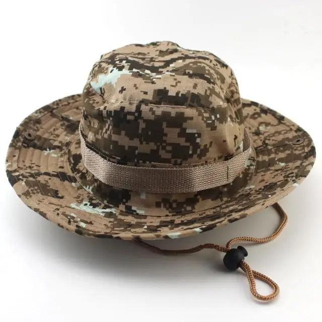 Men Adjustable Camouflage Sun Hat Outdoor UV Protection Fishing Hiking