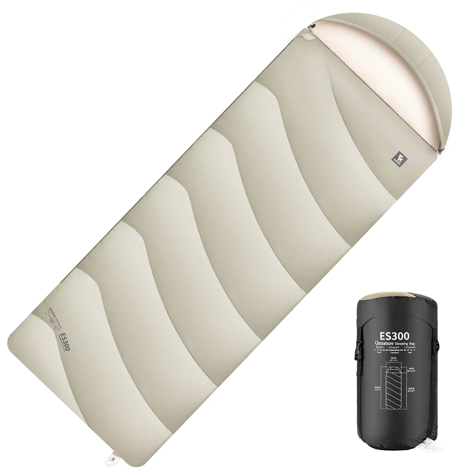 Cotton Envelope Sleeping Bag Portable Backpacking Camping Compression Sack