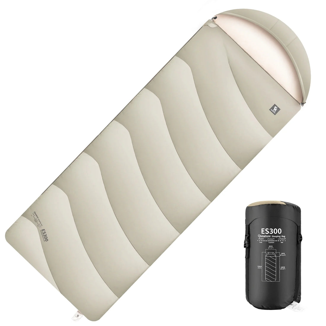 Cotton Envelope Sleeping Bag Portable Backpacking Camping Compression Sack