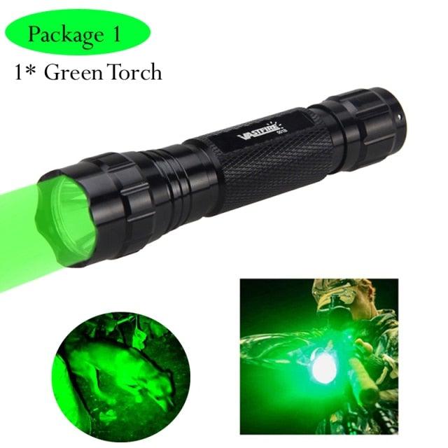 Rechargeable USB LED Tactical Flashlight High Lumen Rail Mount Hunting