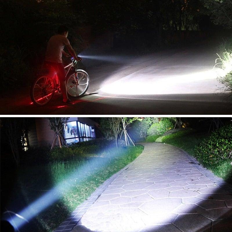 Rechargeable USB LED Tactical Flashlight High Lumen Rail Mount Hunting